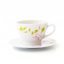 Tasse à thé 0,28 l avec soucoupe Lavatère en porcelaine