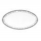 Plat ovale 42 cm danse de l’ecume en porcelaine