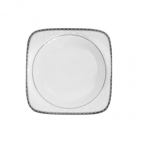 Assiette creuse carrée 20,5 cm Astrance en porcelaine