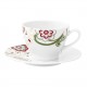 Tasse à thé 0,28 l avec soucoupe ronde Fuchsia en porcelaine