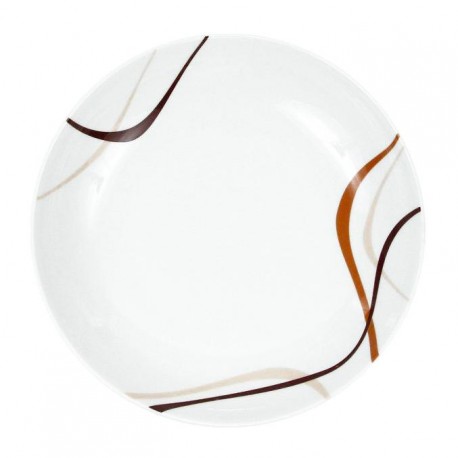 Assiette calotte, trio chocolat, service de vaisselle en porcelaine complet, art de la table et porcelaine