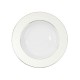 Assiette à aile creuse ronde en porcelaine, service de vaisselle en porcelaine blanc 