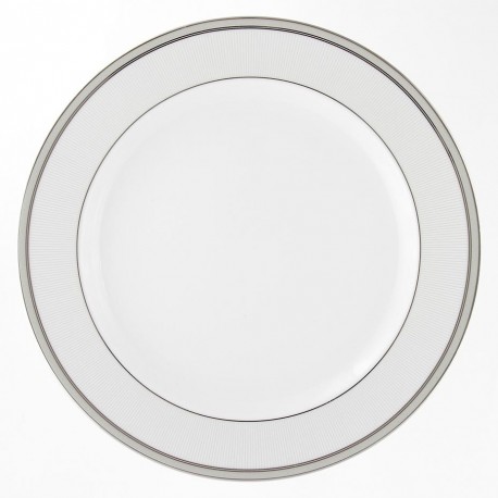 Plat rond a aile blanc avec galon de platine, service complet de vaisselle, art de la table et porcelaine