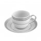 Tasse à café avec soucoupe en porcelaine, service de petit déjeuner, art de la table