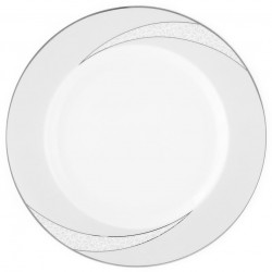 Assiette plate ronde à aile 27 cm Cristal Eternel en porcelaine