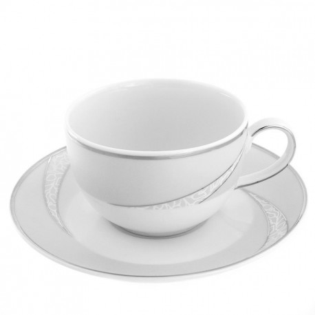 Tasse à thé 250 ml avec soucoupe en porcelaine, service à café