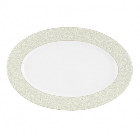 Plat ovale 33 cm Corète du Japon en porcelaine