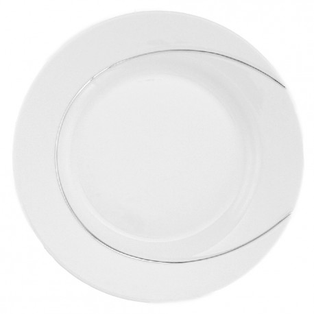 Assiette plate ronde 27 cm, porcelaine, service d'assiette complet