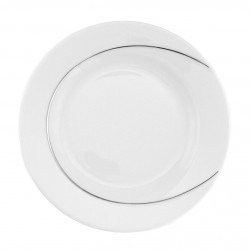Assiette 20.5 cm plate ronde en porcelaine - Pierre de Lune