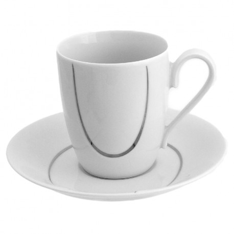 Tasse à café/thé 230 ml avec soucoupe Sedum en porcelaine