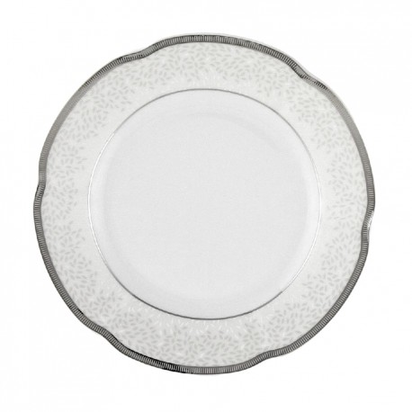Assiette ronde plate en porcelaine - 19 cm - Idylle dans le verger