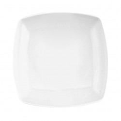 service de table en porcelaine blanc, Assiette creuse carrée 20,5 cm 