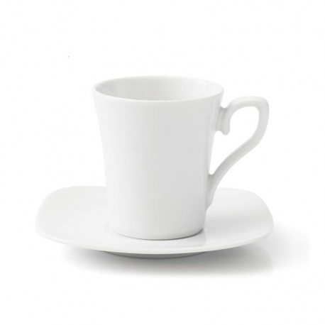 Tasse à café 100 ml avec soucoupe Viorne en porcelaine