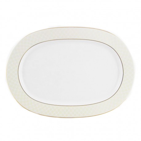Plat ovale 37 cm en porcelaine, service de vaisselle, art de la table et porcelaine