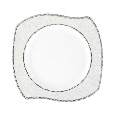 Assiette plate 22 cm (25 cm diag) Astilbe en porcelaine