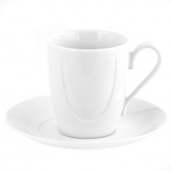 Tasse à café/thé 230 ml avec soucoupe en porcelaine Lac des Cygnes