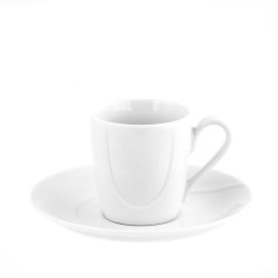Tasse à café 100 ml avec soucoupe en porcelaine Lac des Cygnes