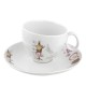 Tasse à thé 25 ml avec soucoupe Symphonie des Papillons en porcelaine