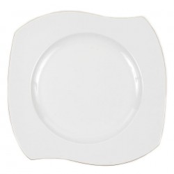 Assiette plate 27 cm en porcelaine, grande assiette en porcelaine, service de table en forme de nuage