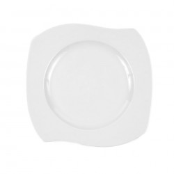 Assiette plate 22 cm (25 cm diag) Traversée Galactique en porcelaine blanche
