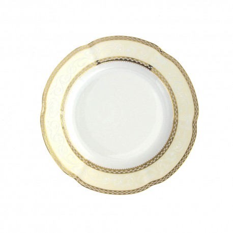Assiette dessert 19 cm ronde plate en porcelaine - Impression Chatoyante
