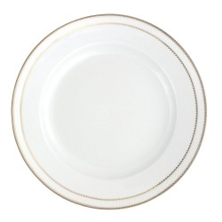 art de la table, service de table complet en porcelaine blanche, vaisselle galon or, plat de service creux rond