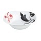 art de la table, service de table complet en porcelaine blanche, vaisselle rouge noire, bol coupelle en porcelaine décorée
