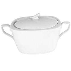 service de table complet, vaisselle en porcelaine blanche, soupière moderne