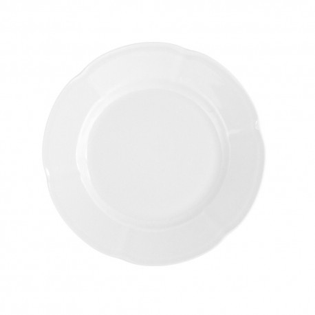 service de table complet, vaisselle en porcelaine blanche, assiette dessert ronde plate 19 cm, art de la table