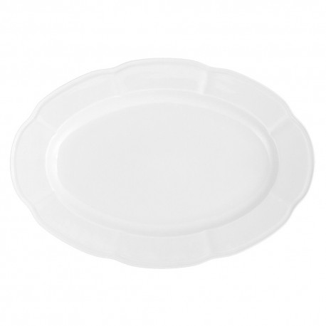 service de table complet, vaisselle en porcelaine blanche, plat de service ovale 36 cm, art de la table