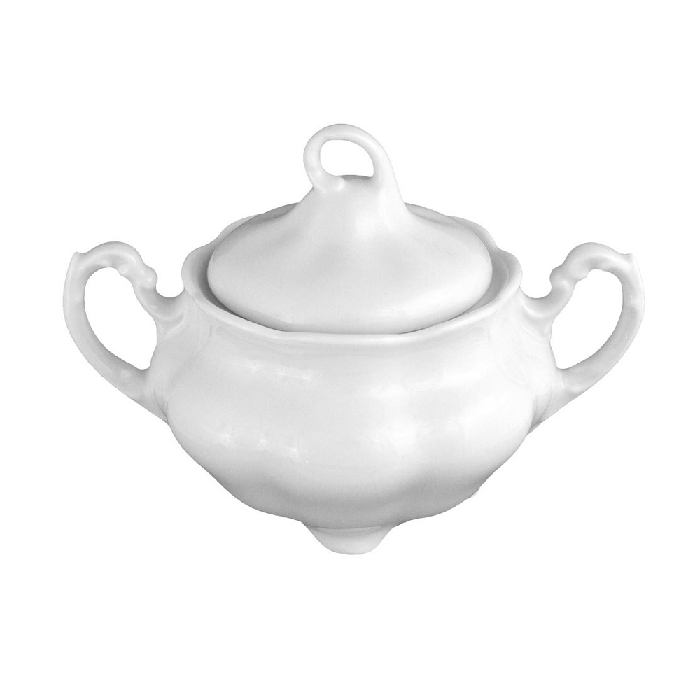 ANCIEN MOUTARDIER EN Porcelaine Blanche De Paris Modele Avec Sa