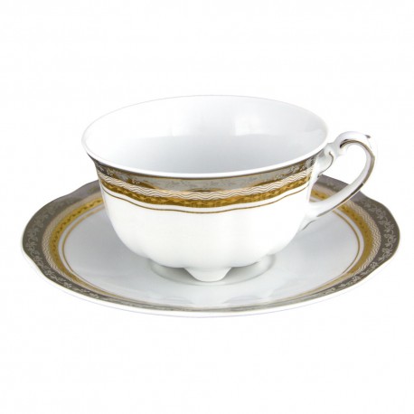 service de table complet, vaisselle en porcelaine, tasse à thé 220 ml avec soucoupe, art de la table 