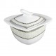service de table complet, vaisselle en porcelaine blanche galon platine, sucrier 250 ml, art de la table
