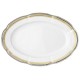 plat ovale, service de table complet, vaisselle en porcelaine blanche galon or, galon platine, art de la table, style ancien