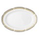 plat ovale, service de table complet, vaisselle en porcelaine blanche galon or, galon platine, art de la table, style ancien