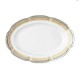Ravier 24 cm, service de table complet, vaisselle en porcelaine blanche galon or, galon platine, art de la table, style ancien