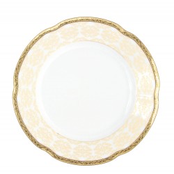 Assiette 19 cm ronde plate en porcelaine - Soleil Levant