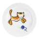 art de la table, service en porcelaine pour enfant, assiette plate 19 cm en porcelaine Chat Joueur motif chat