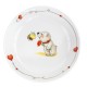 art de la table, service pour enfant, assiette creuse 19 cm Coeur de Marie en porcelaine, motif ours