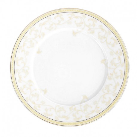 Assiette plate ronde à aile 27 cm Douce Nostalgie en porcelaine
