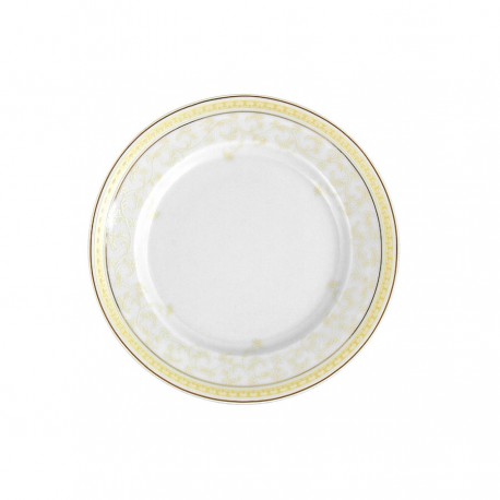 Assiette plate ronde à aile 17 cm Douce Nostalgie en porcelaine