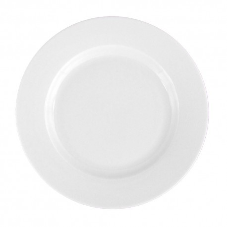 Assiette plate ronde à aile 27 cm Révérence Nivéenne en porcelaine