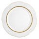Assiette 27 cm ronde plate en porcelaine - Or romanesque