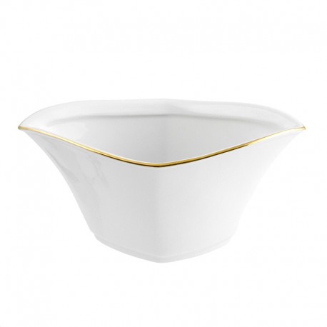 Saucière 500 ml Nuage aux liserés dorés en porcelaine blanche
