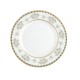 Assiette plate à aile 18 cm Pensée Bucolique en porcelaine blanche décoration galon or