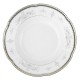 Assiette 19 cm ronde plate en porcelaine - Abondance platinique