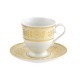 Tasse à café 100 ml avec soucoupe 13 cm Ruban Impérial en porcelaine