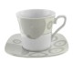 Tasse à thé 220 ml avec soucoupe Digital Geometric en porcelaine