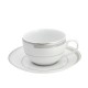 Tasse à thé en porcelaine avec galon de platine, service à thé en porcelaine, service à café en porcelaine, service de table