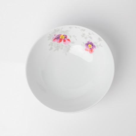 Assiette calotte 22 cm Brume de Cosmos en porcelaine